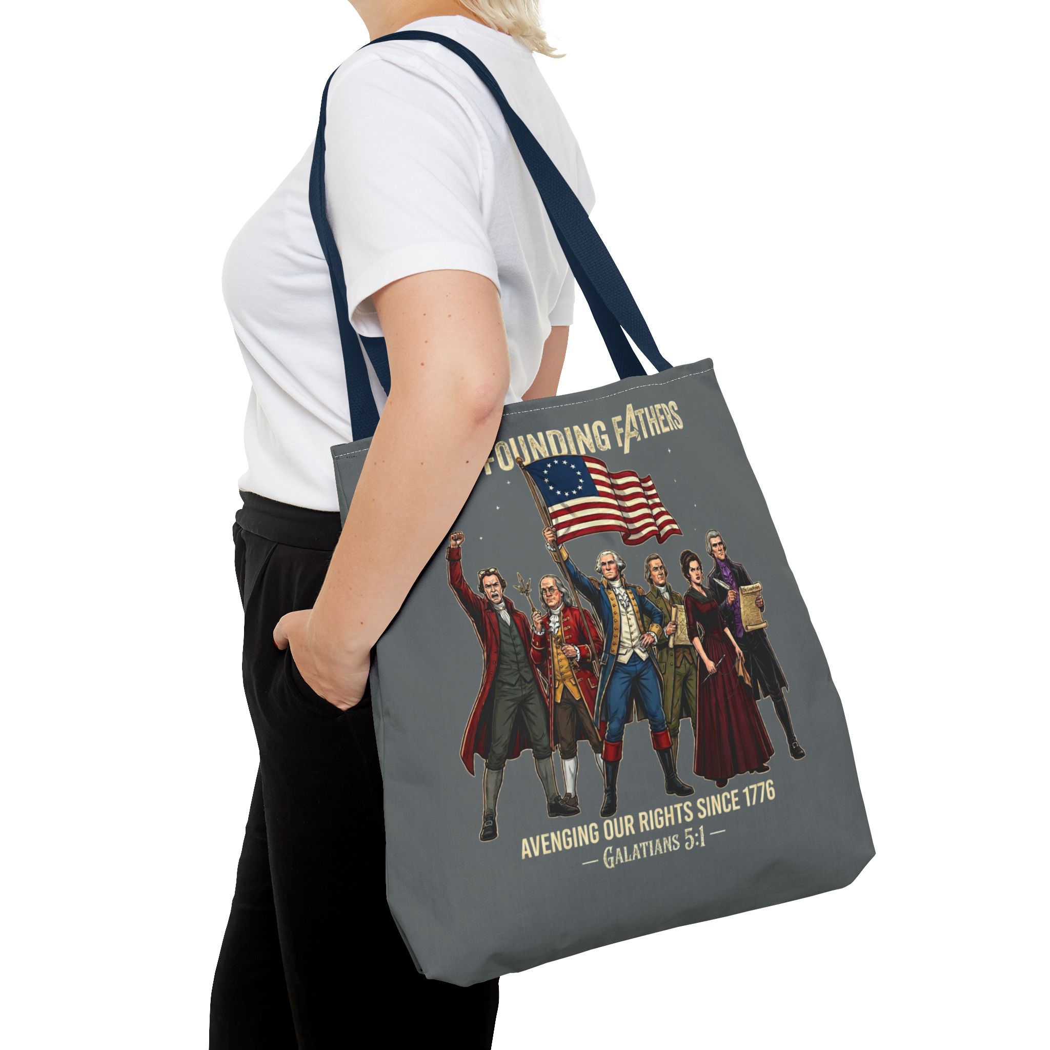 The Founding Fathers Tote Bag — Avengers × America 250 × Galatians 5:1 101 The Founding Fathers Tote Bag — Avengers × America 250 × Galatians 5:1 - Image 101
