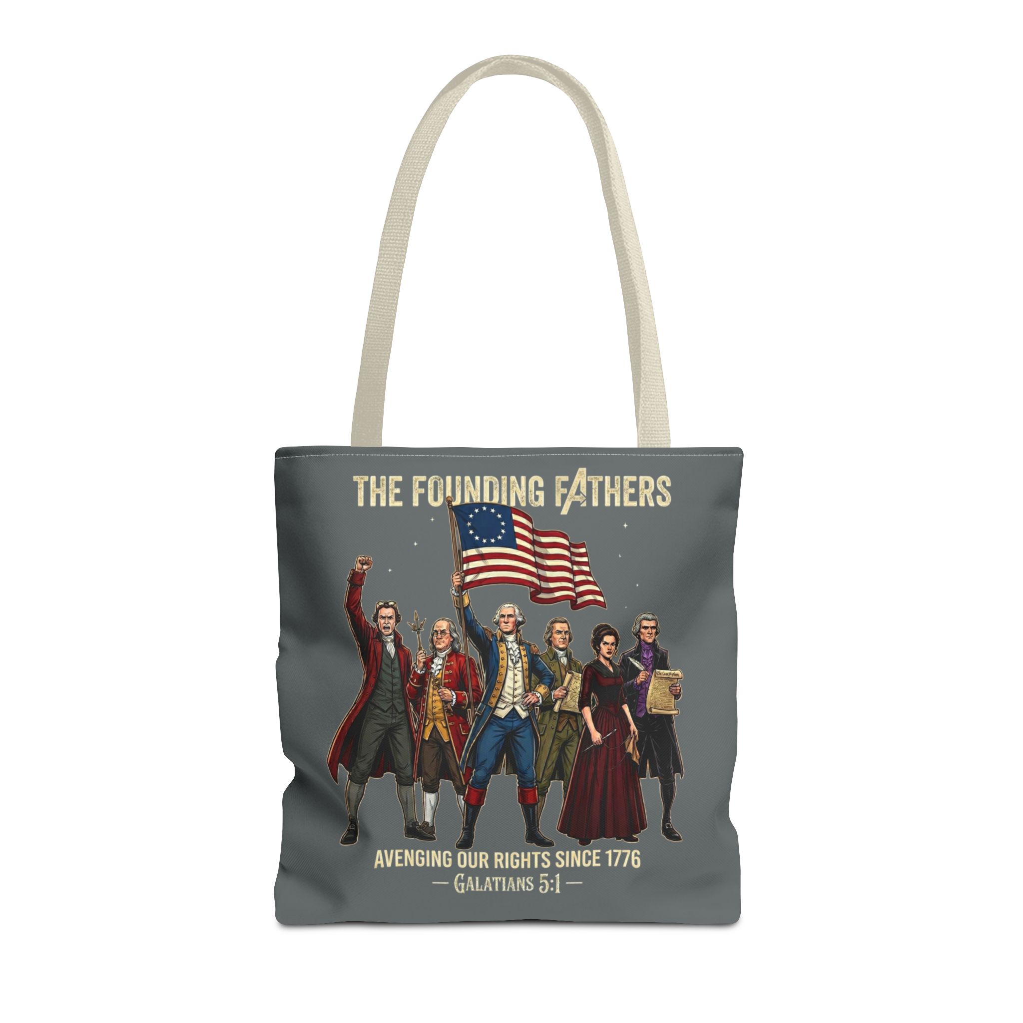 The Founding Fathers Tote Bag — Avengers × America 250 × Galatians 5:1 71 The Founding Fathers Tote Bag — Avengers × America 250 × Galatians 5:1 - Image 71