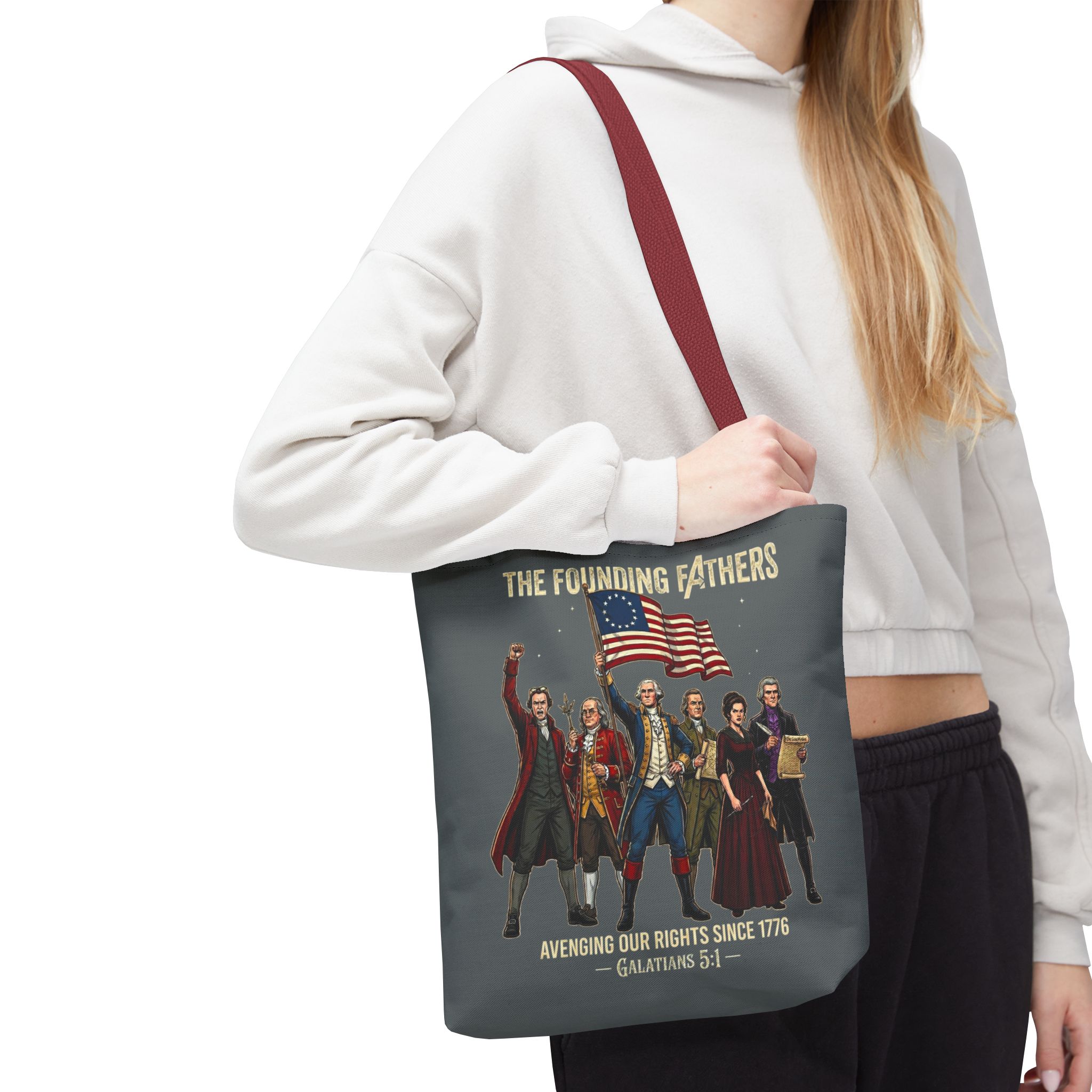 The Founding Fathers Tote Bag — Avengers × America 250 × Galatians 5:1 27 The Founding Fathers Tote Bag — Avengers × America 250 × Galatians 5:1 - Image 27
