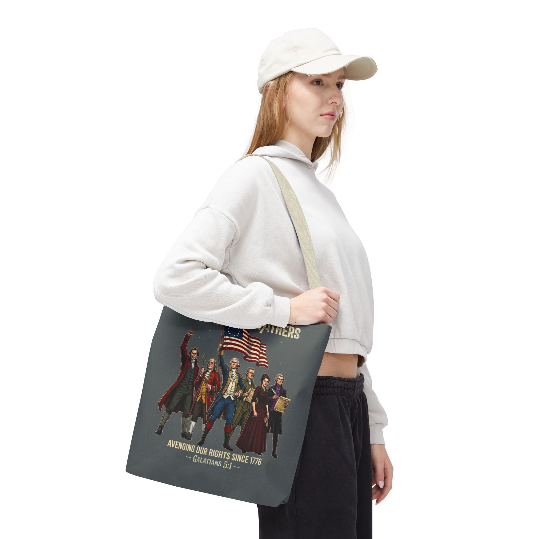 The Founding Fathers Tote Bag — Avengers × America 250 × Galatians 5:1 74 The Founding Fathers Tote Bag — Avengers × America 250 × Galatians 5:1 - Image 74