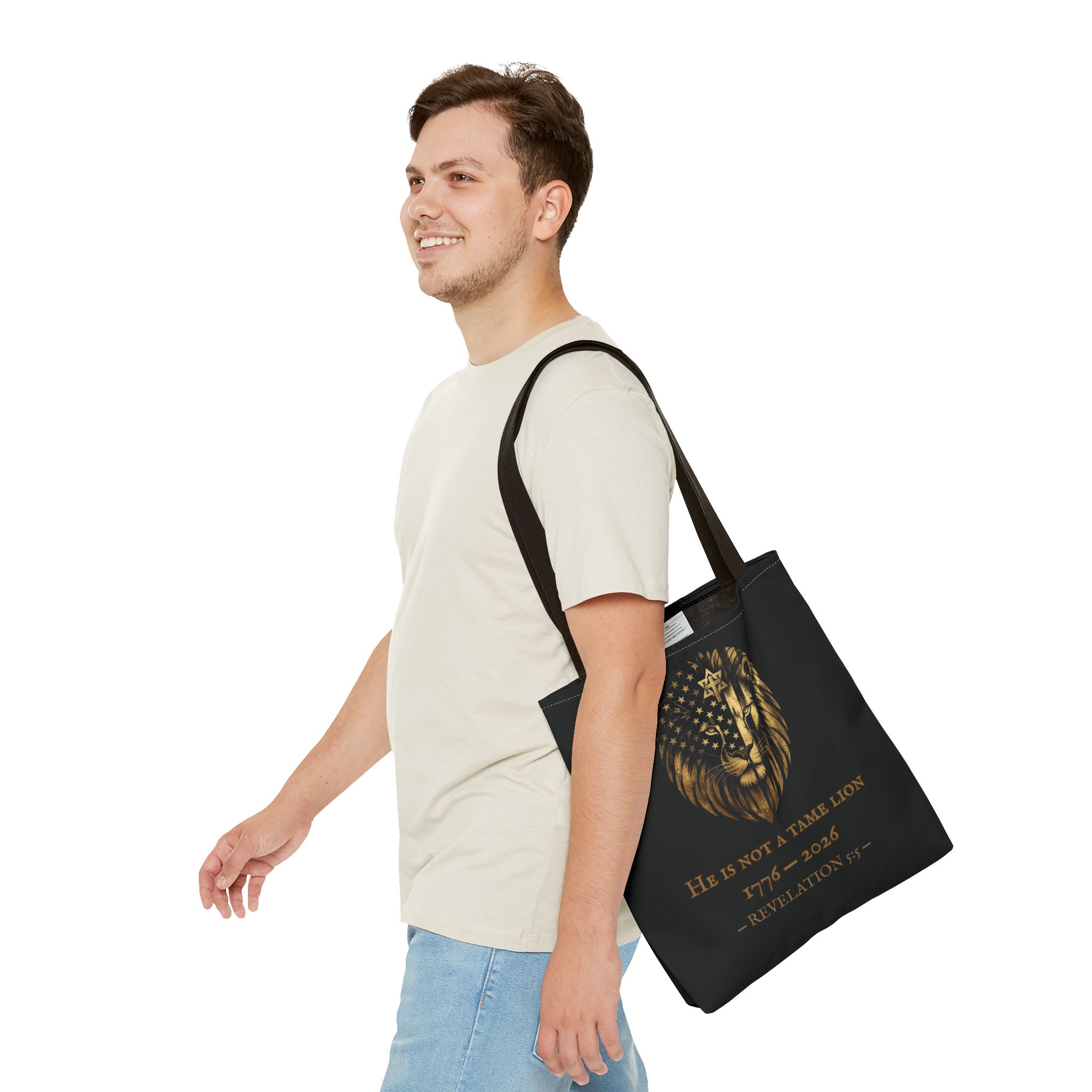 He Is Not A Tame Lion Tote — Narnia × America 250 × Revelation 5:5 7 He Is Not A Tame Lion Tote — Narnia × America 250 × Revelation 5:5 - Image 7