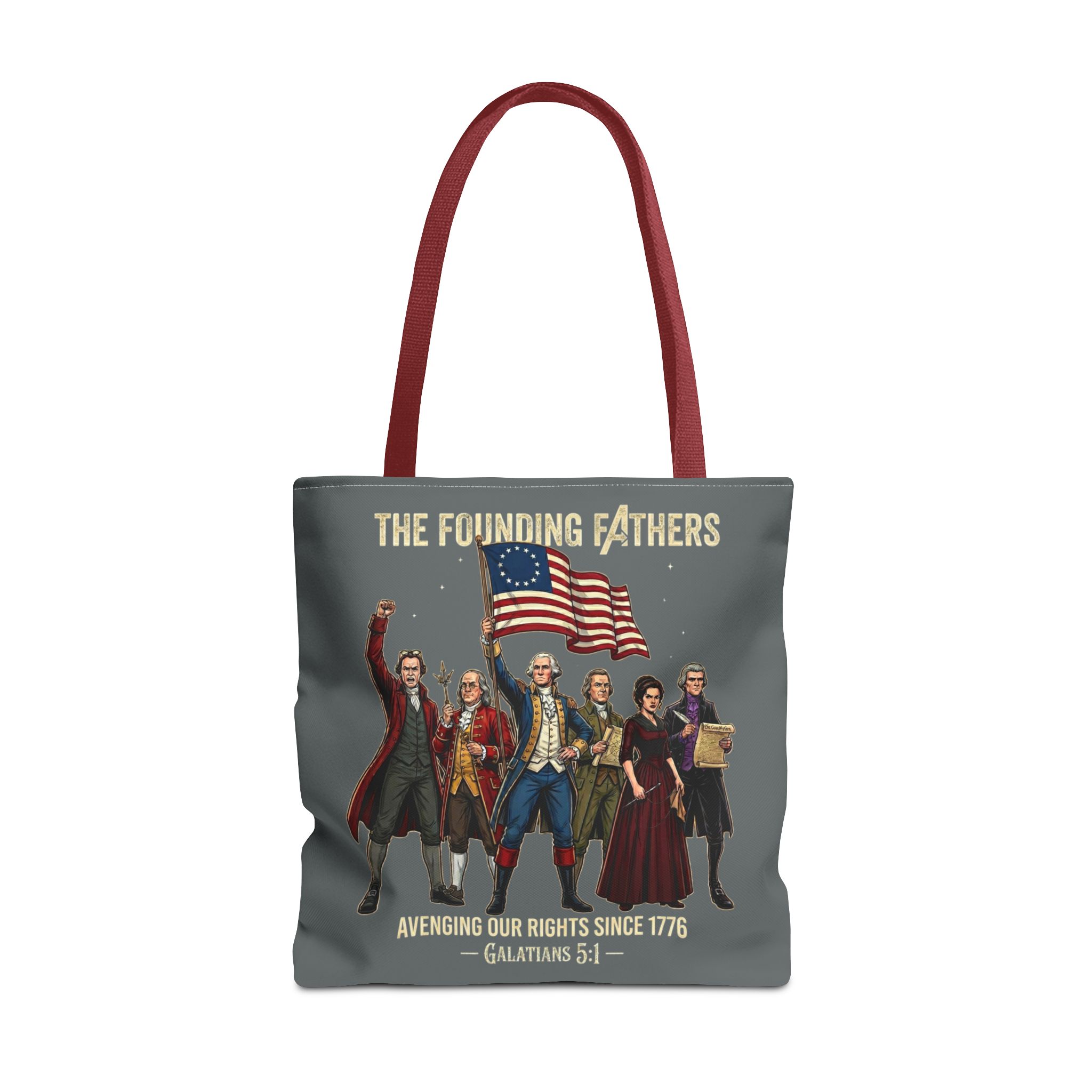 The Founding Fathers Tote Bag — Avengers × America 250 × Galatians 5:1 36 The Founding Fathers Tote Bag — Avengers × America 250 × Galatians 5:1 - Image 36