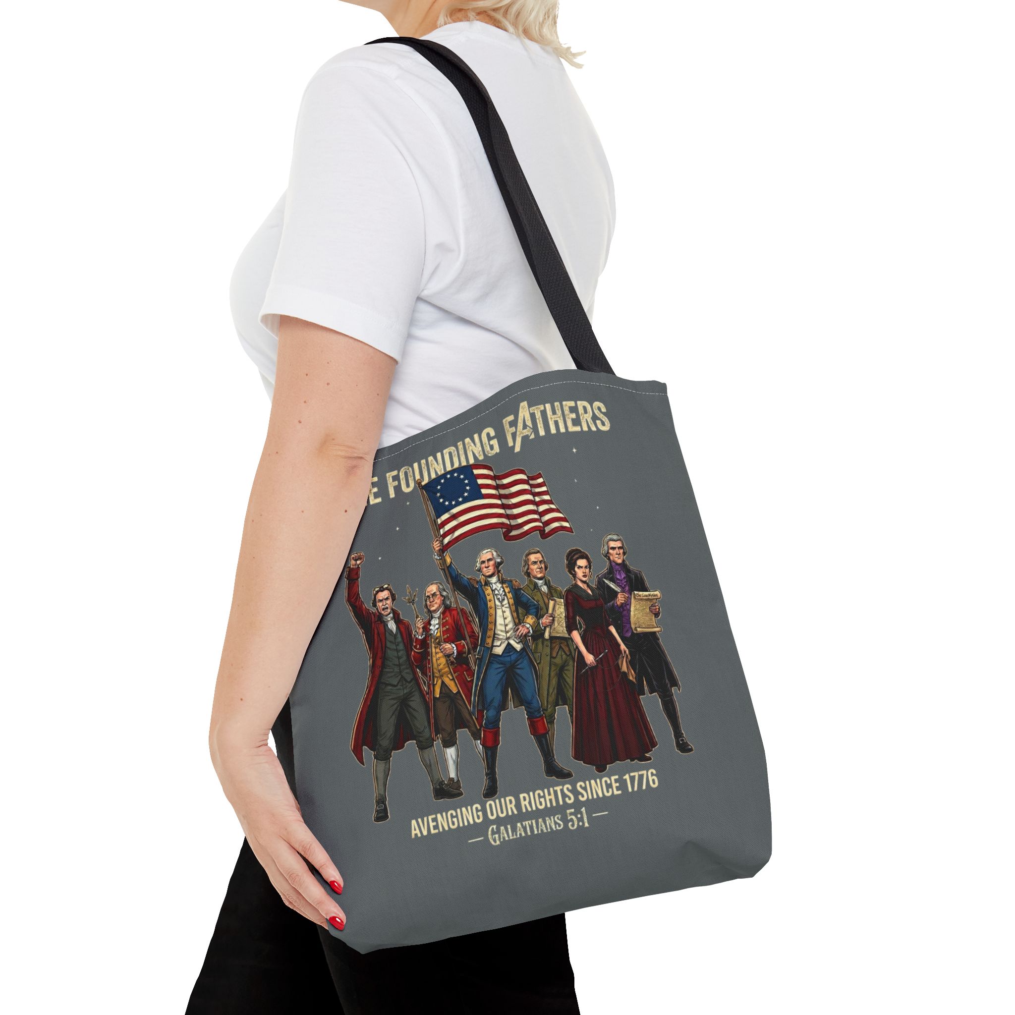 The Founding Fathers Tote Bag — Avengers × America 250 × Galatians 5:1 10 The Founding Fathers Tote Bag — Avengers × America 250 × Galatians 5:1 - Image 10