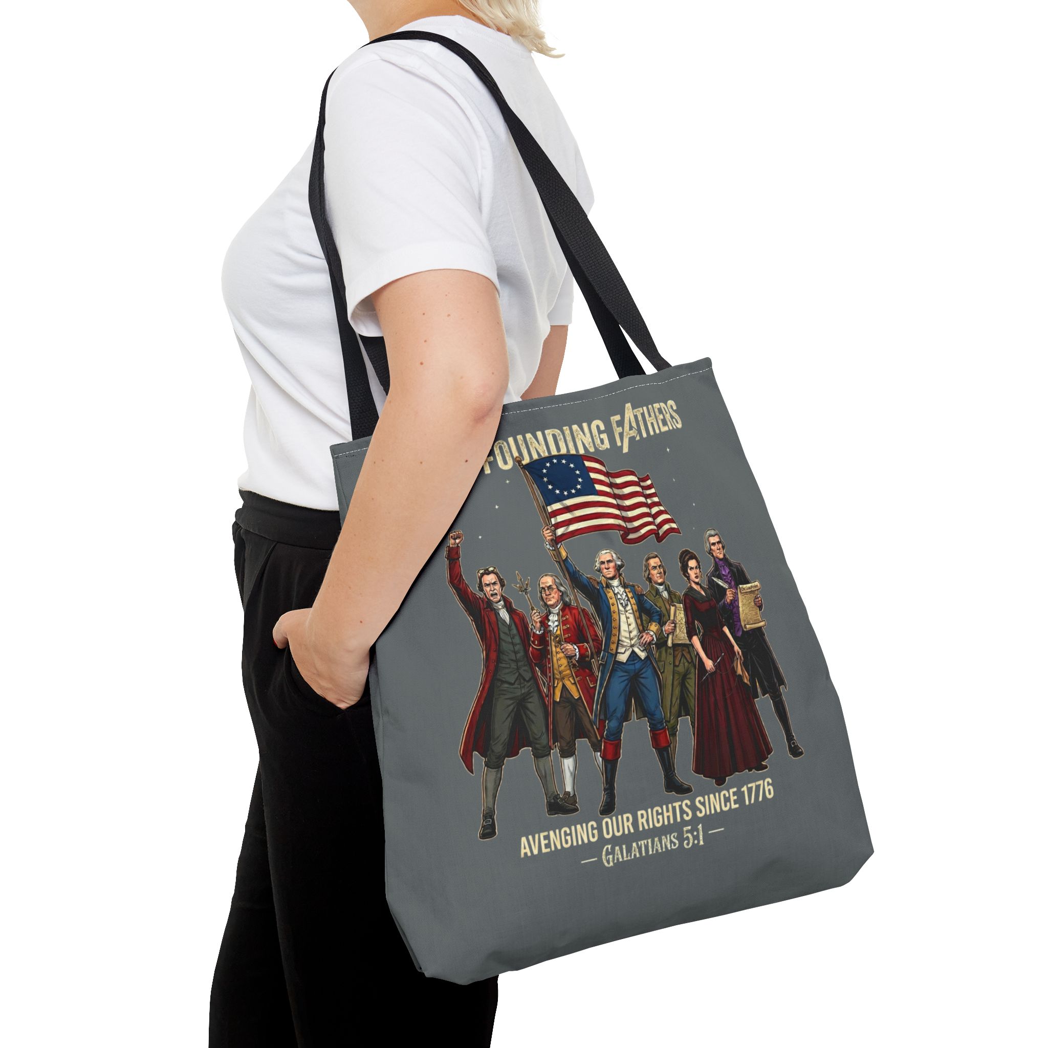 The Founding Fathers Tote Bag — Avengers × America 250 × Galatians 5:1 17 The Founding Fathers Tote Bag — Avengers × America 250 × Galatians 5:1 - Image 17