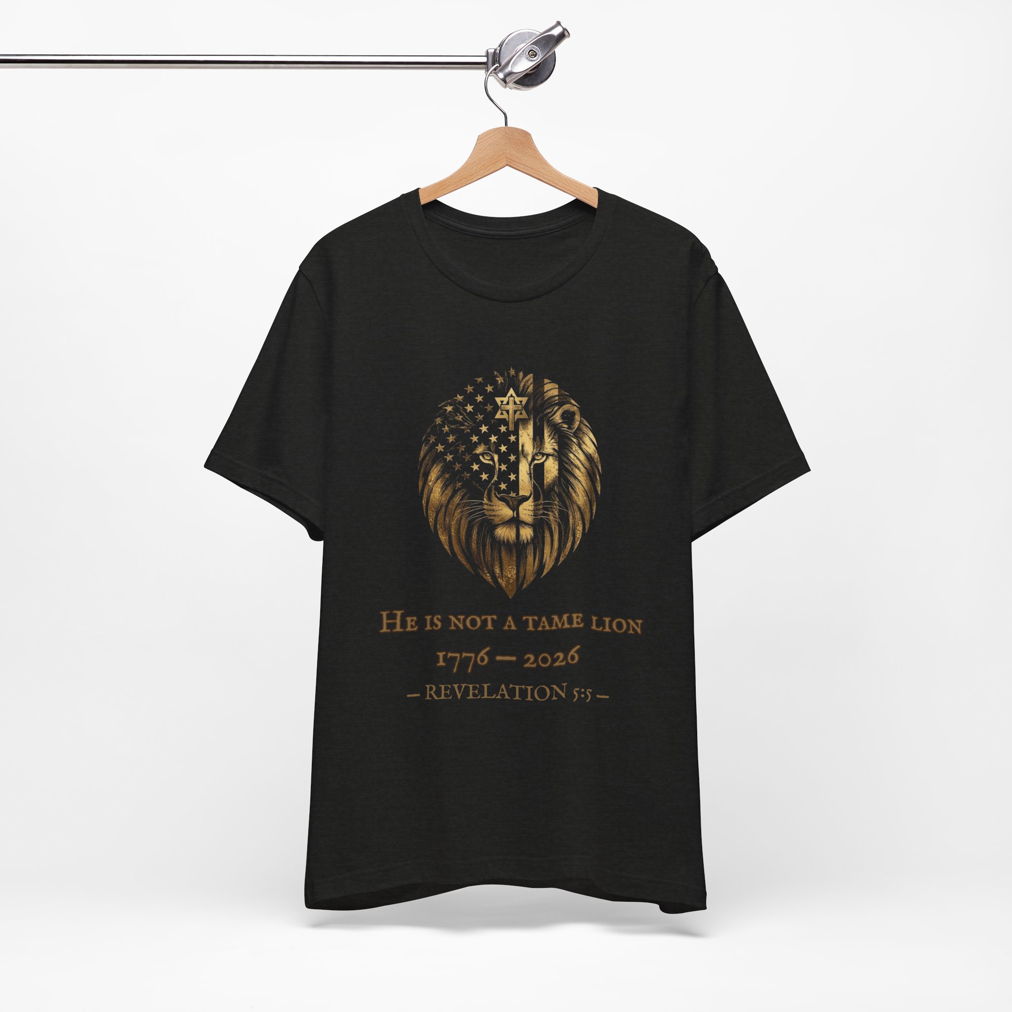 He Is Not A Tame Lion Tee — Narnia × America 250 × Revelation 5:5 3 He Is Not A Tame Lion Tee — Narnia × America 250 × Revelation 5:5 - Image 3