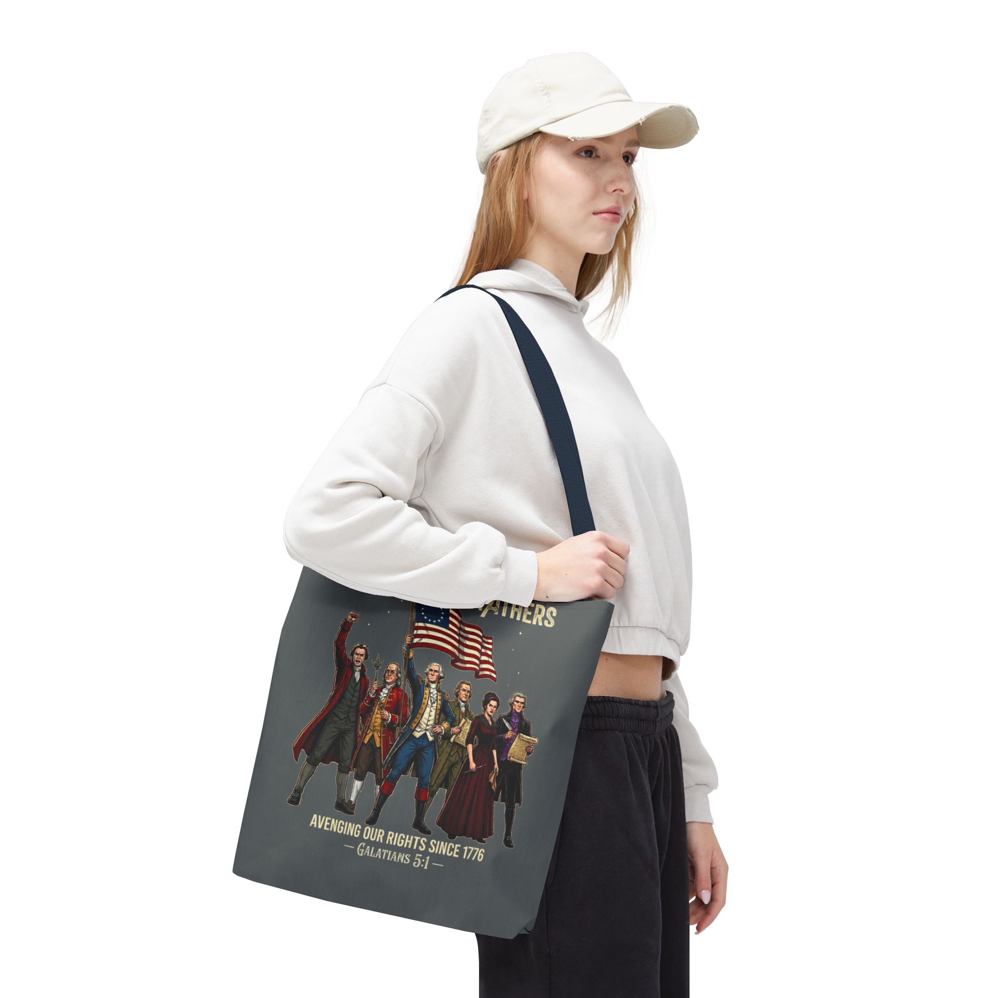 The Founding Fathers Tote Bag — Avengers × America 250 × Galatians 5:1 95 The Founding Fathers Tote Bag — Avengers × America 250 × Galatians 5:1 - Image 95