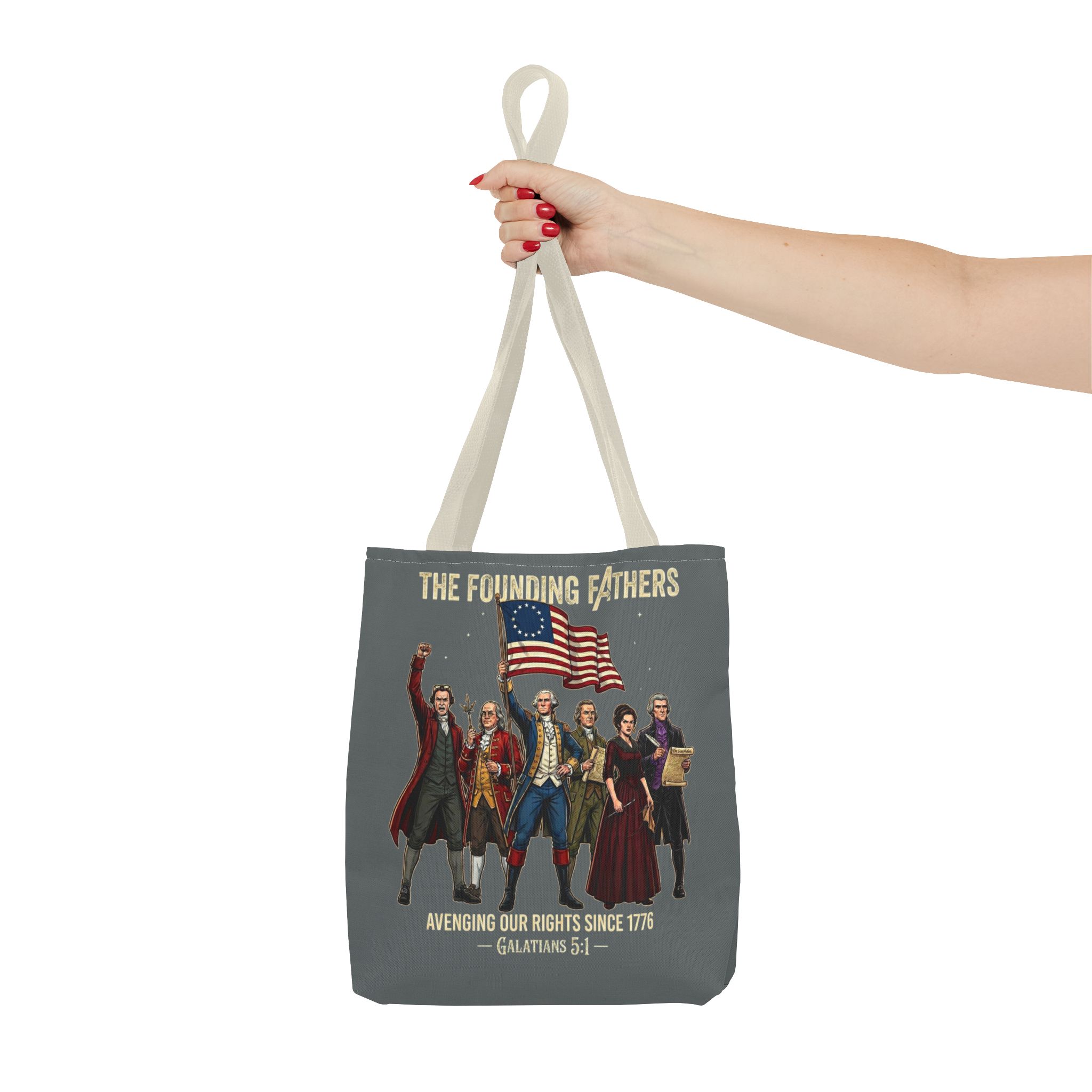 The Founding Fathers Tote Bag — Avengers × America 250 × Galatians 5:1 66 The Founding Fathers Tote Bag — Avengers × America 250 × Galatians 5:1 - Image 66
