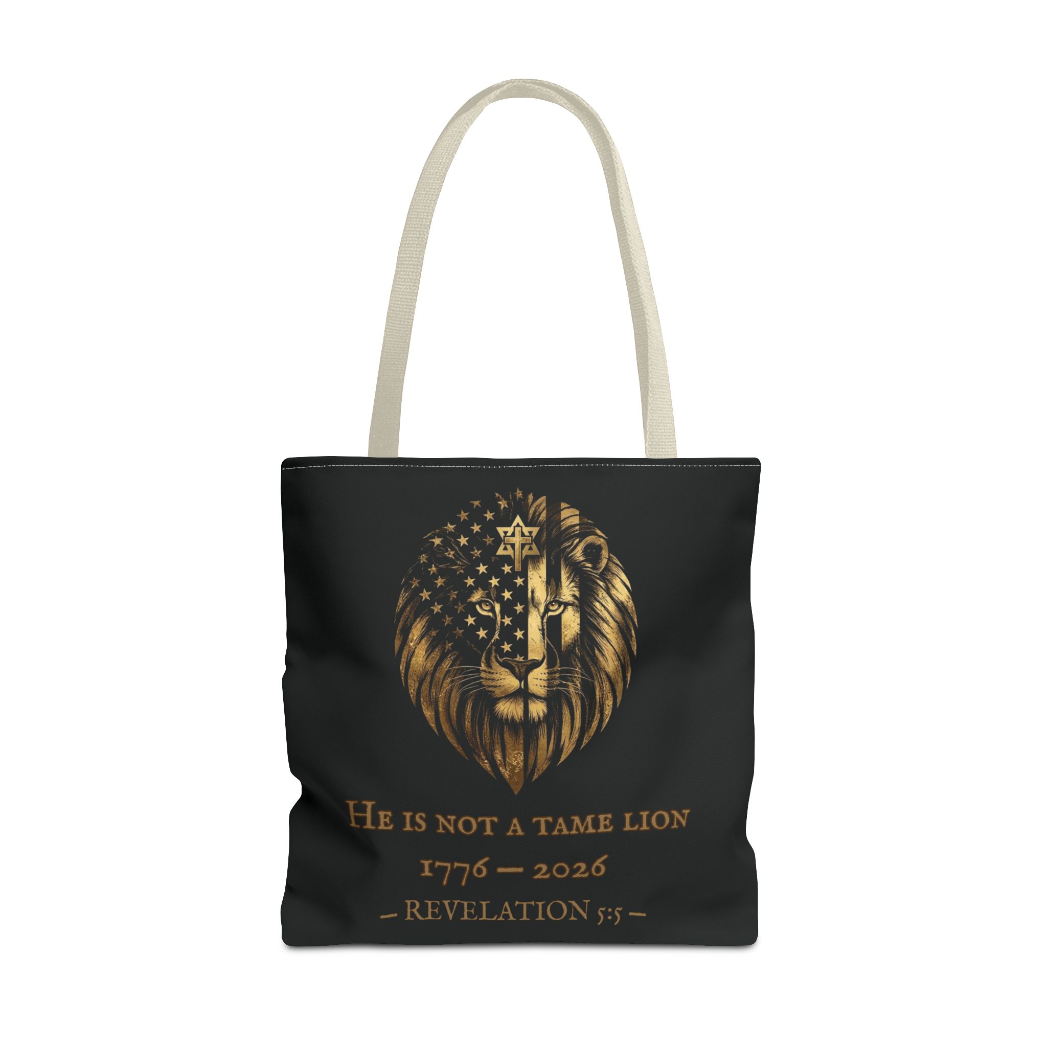 He Is Not A Tame Lion Tote — Narnia × America 250 × Revelation 5:5 45 He Is Not A Tame Lion Tote — Narnia × America 250 × Revelation 5:5 - Image 45