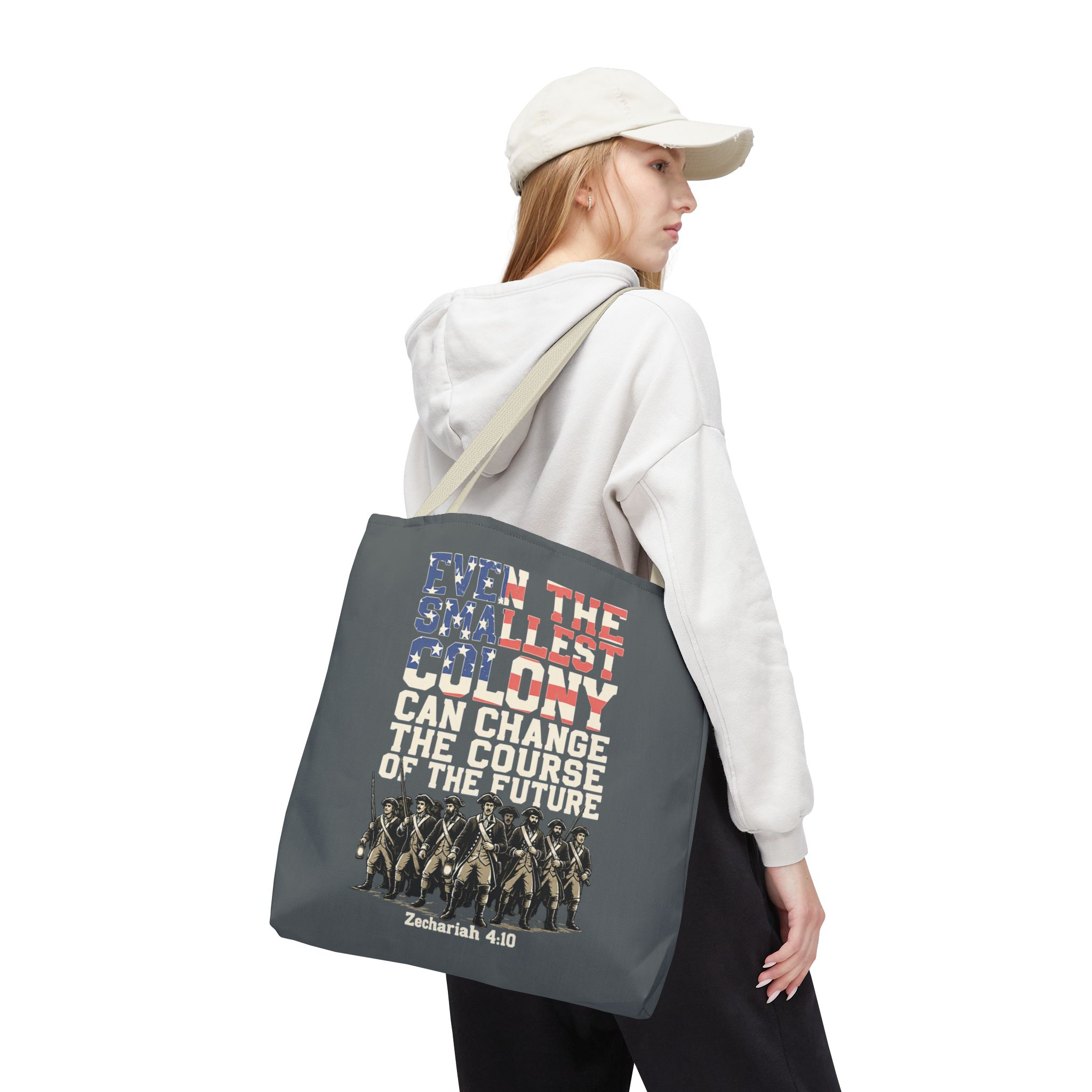 The Smallest Colony Tote Bag — Lord of the Rings × America 250 × Zechariah 4:10 81 The Smallest Colony Tote Bag — Lord of the Rings × America 250 × Zechariah 4:10 - Image 81