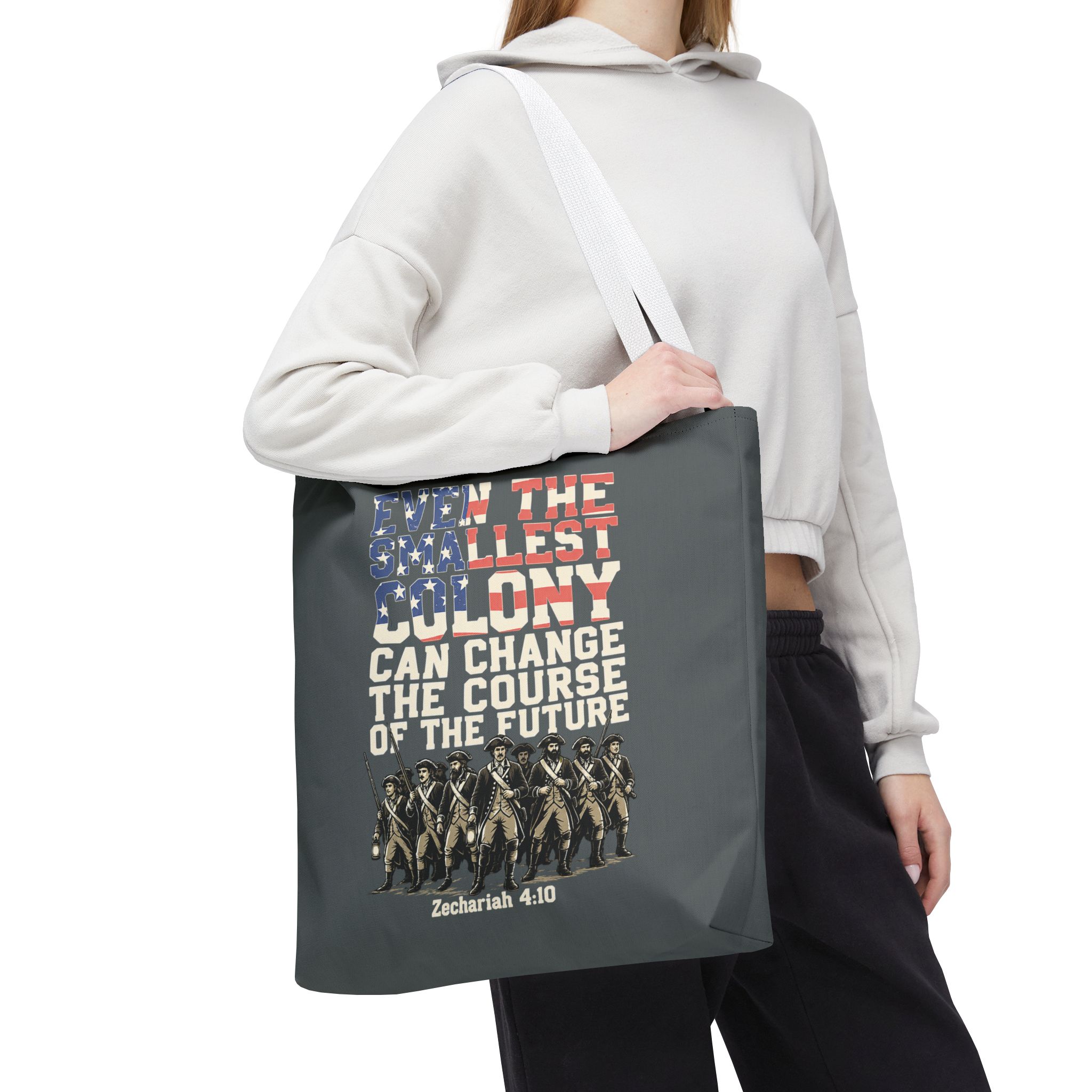 The Smallest Colony Tote Bag — Lord of the Rings × America 250 × Zechariah 4:10 62 The Smallest Colony Tote Bag — Lord of the Rings × America 250 × Zechariah 4:10 - Image 62