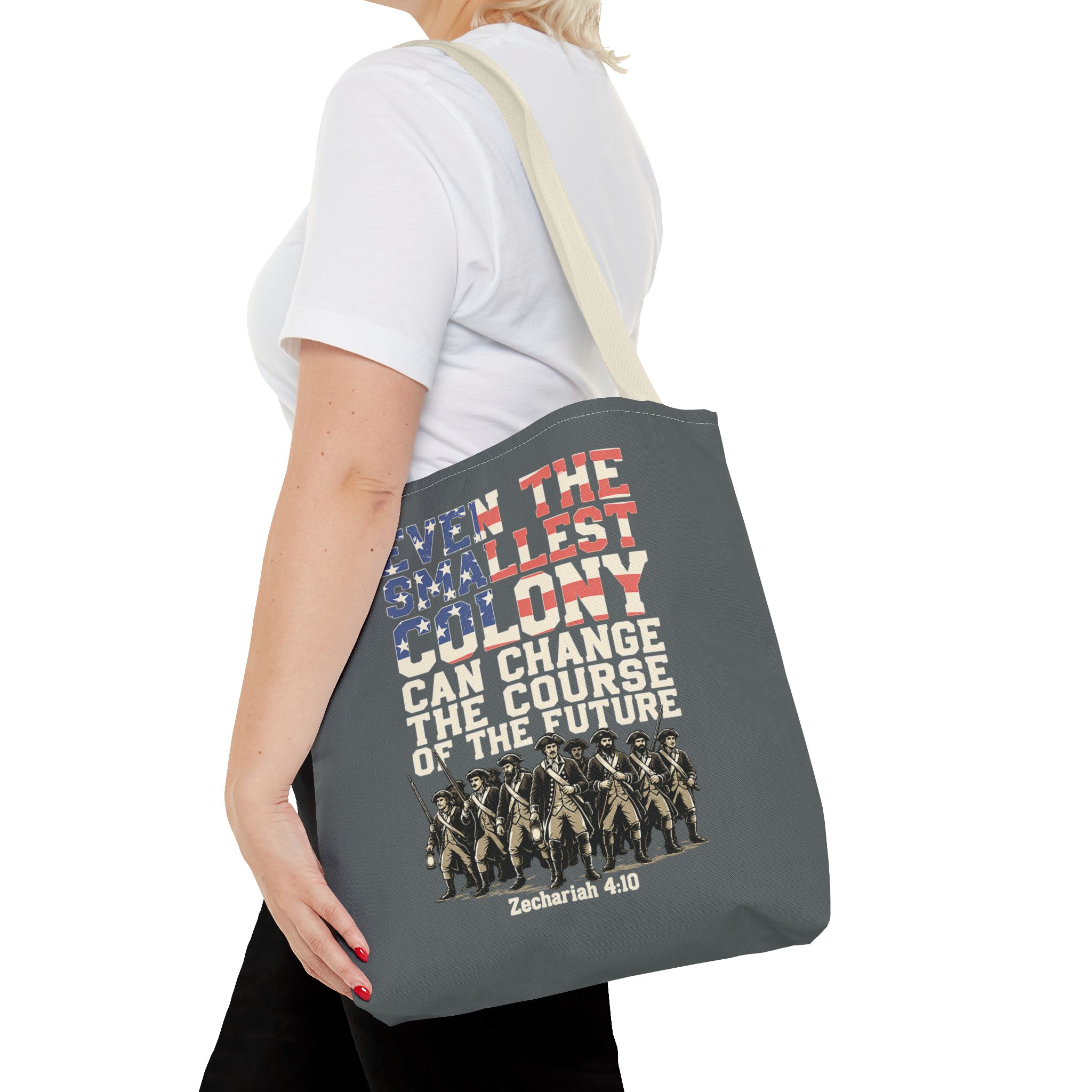 The Smallest Colony Tote Bag — Lord of the Rings × America 250 × Zechariah 4:10 73 The Smallest Colony Tote Bag — Lord of the Rings × America 250 × Zechariah 4:10 - Image 73