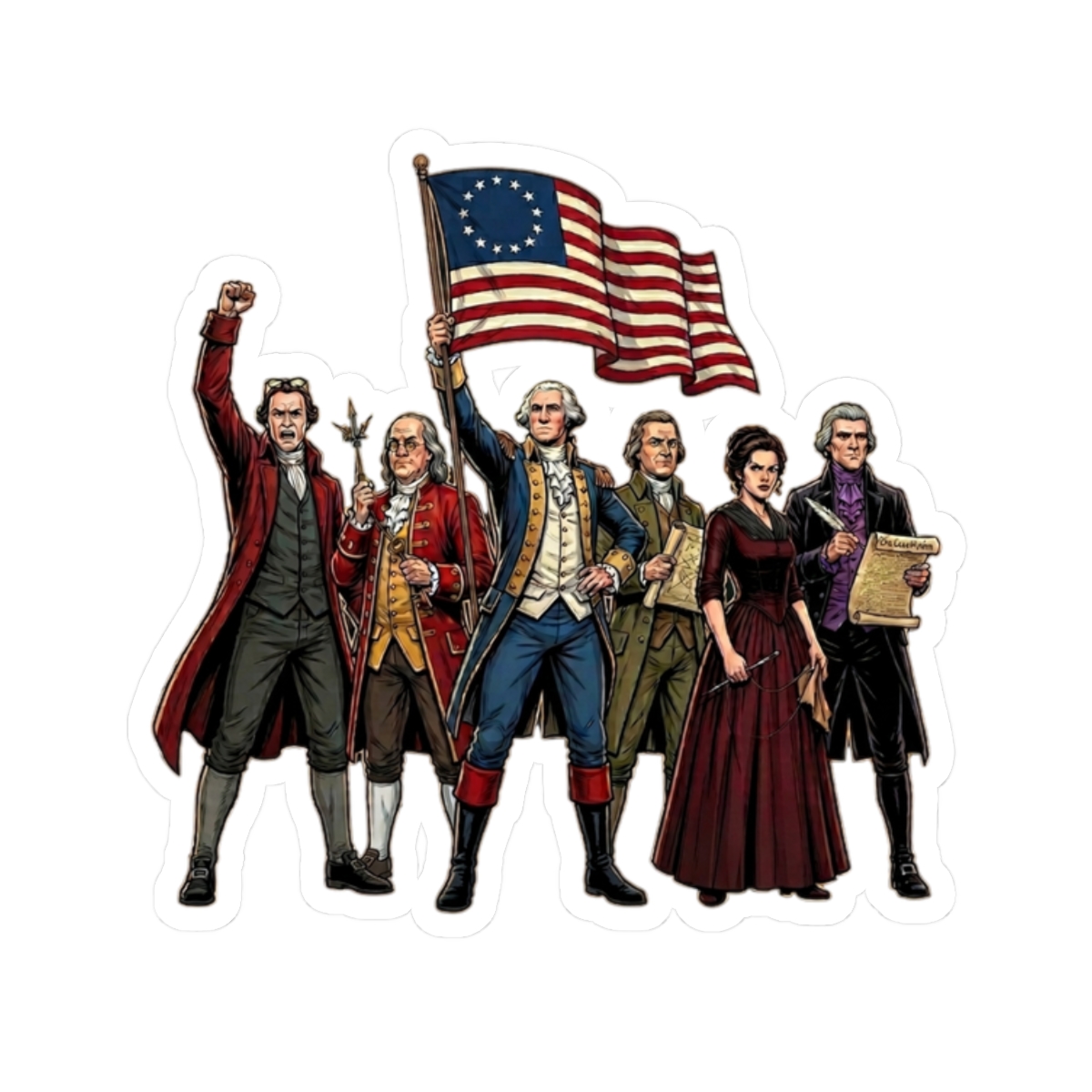 The Founding Fathers Sticker — Avengers × America 250 × Galatians 5:1 10 The Founding Fathers Sticker — Avengers × America 250 × Galatians 5:1 - Image 10