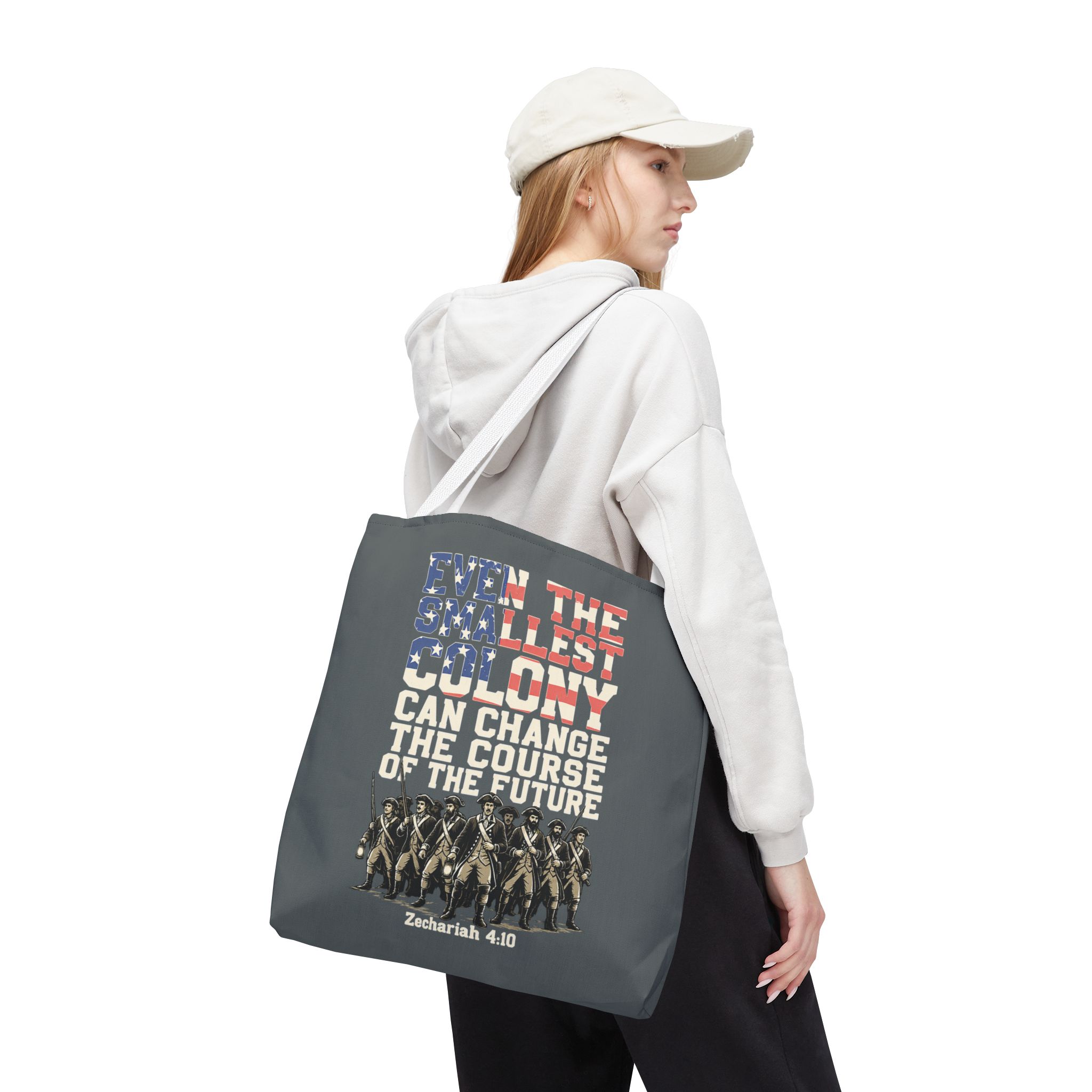 The Smallest Colony Tote Bag — Lord of the Rings × America 250 × Zechariah 4:10 60 The Smallest Colony Tote Bag — Lord of the Rings × America 250 × Zechariah 4:10 - Image 60