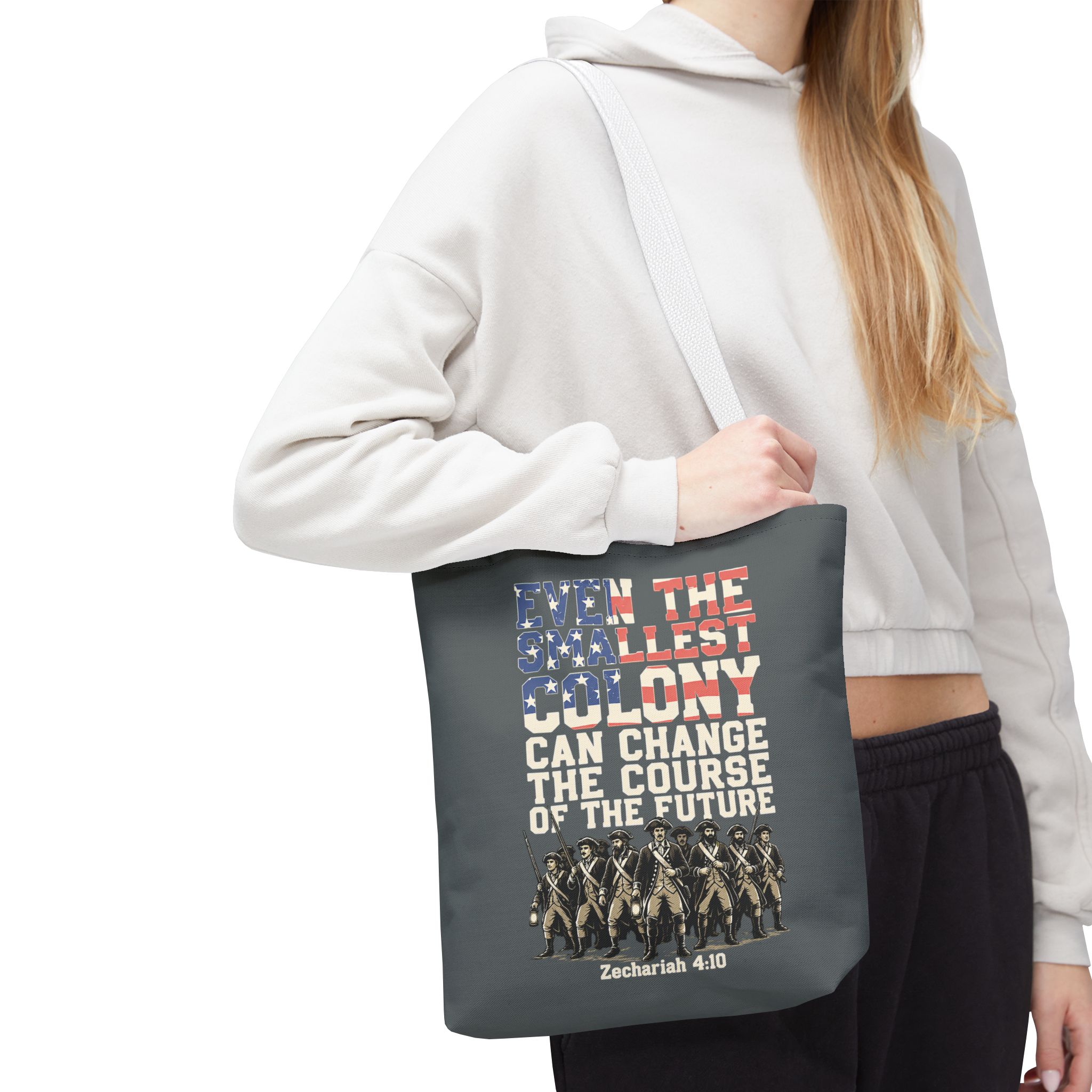 The Smallest Colony Tote Bag — Lord of the Rings × America 250 × Zechariah 4:10 48 The Smallest Colony Tote Bag — Lord of the Rings × America 250 × Zechariah 4:10 - Image 48