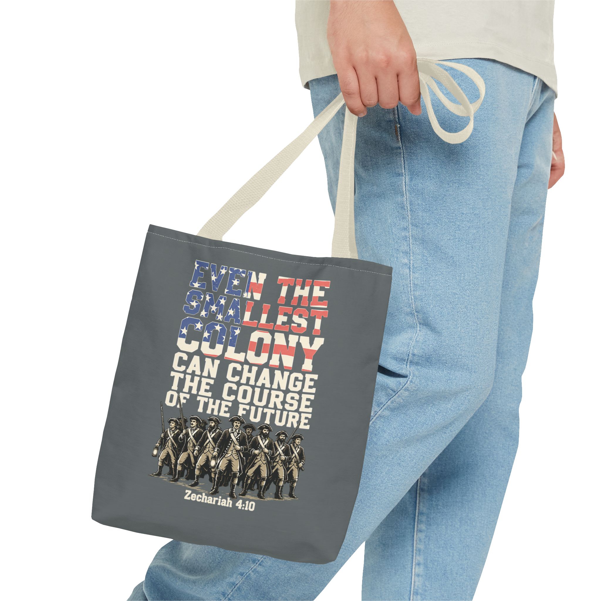 The Smallest Colony Tote Bag — Lord of the Rings × America 250 × Zechariah 4:10 65 The Smallest Colony Tote Bag — Lord of the Rings × America 250 × Zechariah 4:10 - Image 65