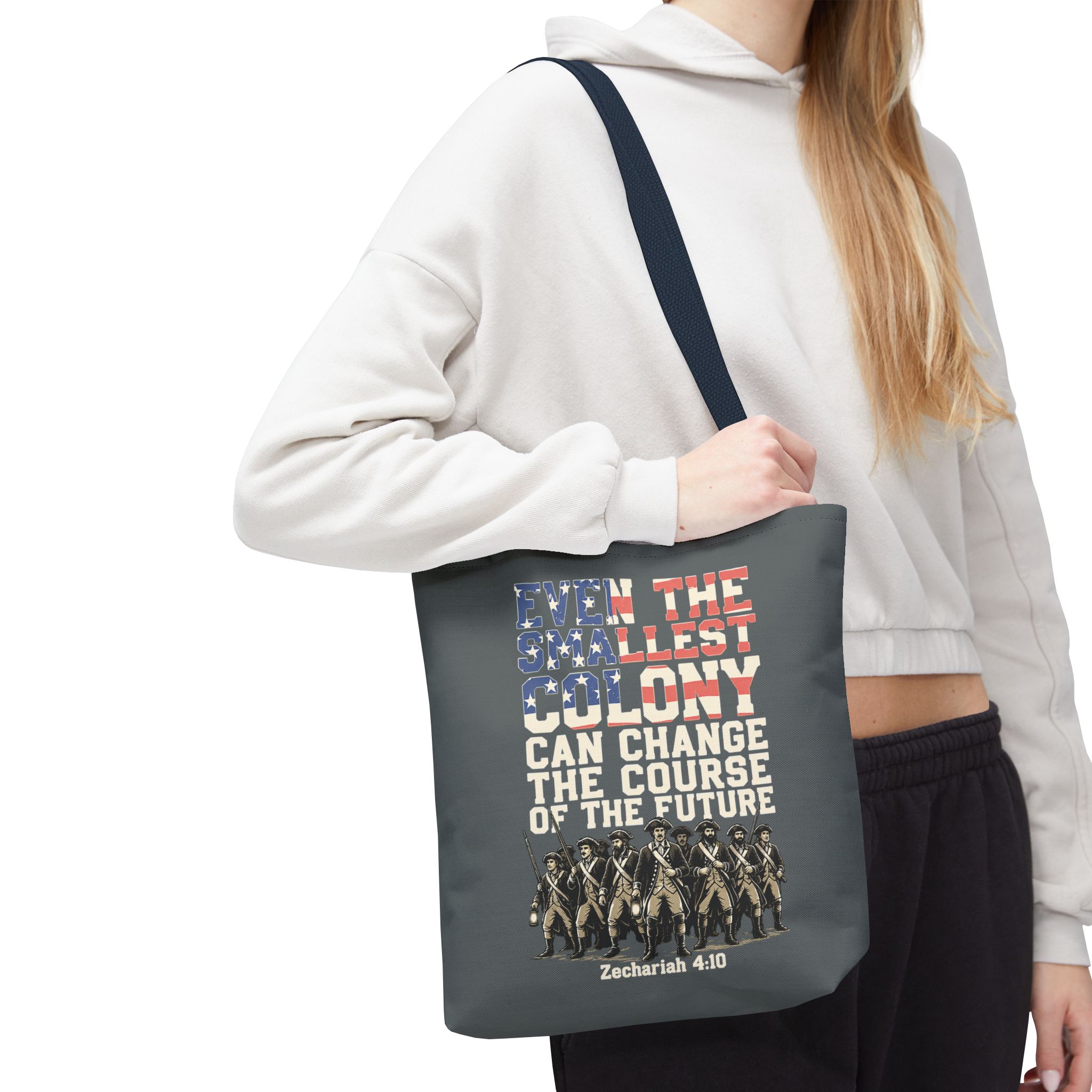 The Smallest Colony Tote Bag — Lord of the Rings × America 250 × Zechariah 4:10 90 The Smallest Colony Tote Bag — Lord of the Rings × America 250 × Zechariah 4:10 - Image 90