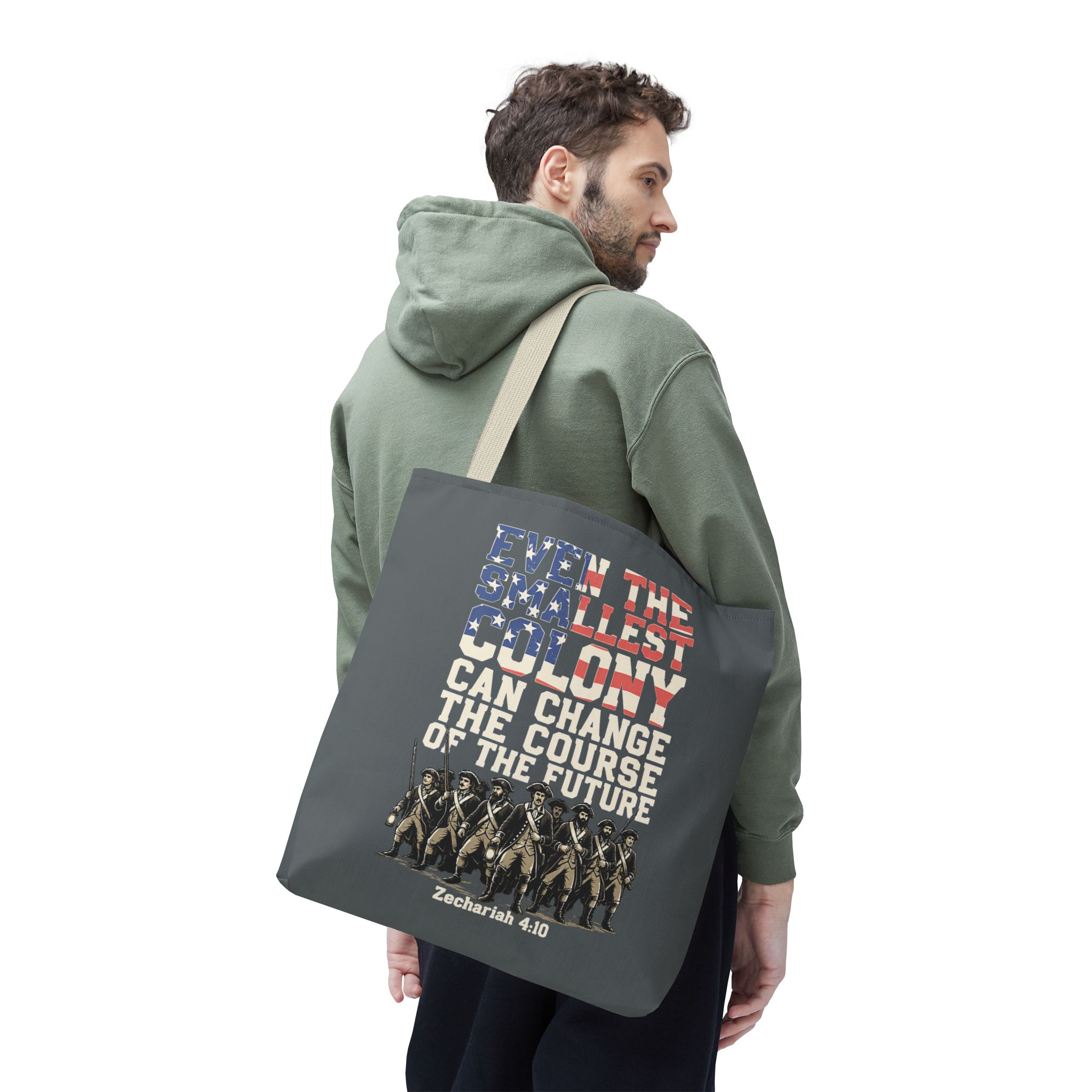 The Smallest Colony Tote Bag — Lord of the Rings × America 250 × Zechariah 4:10 82 The Smallest Colony Tote Bag — Lord of the Rings × America 250 × Zechariah 4:10 - Image 82