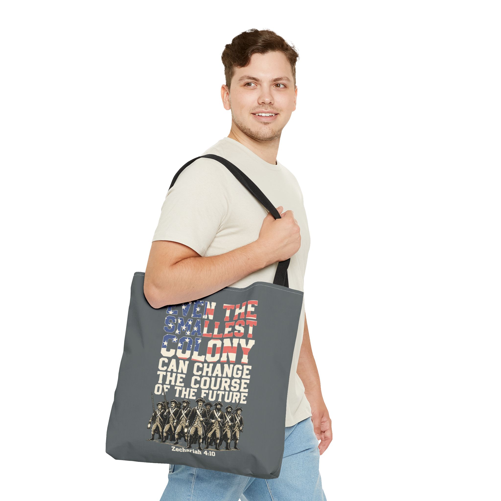 The Smallest Colony Tote Bag — Lord of the Rings × America 250 × Zechariah 4:10 16 The Smallest Colony Tote Bag — Lord of the Rings × America 250 × Zechariah 4:10 - Image 16