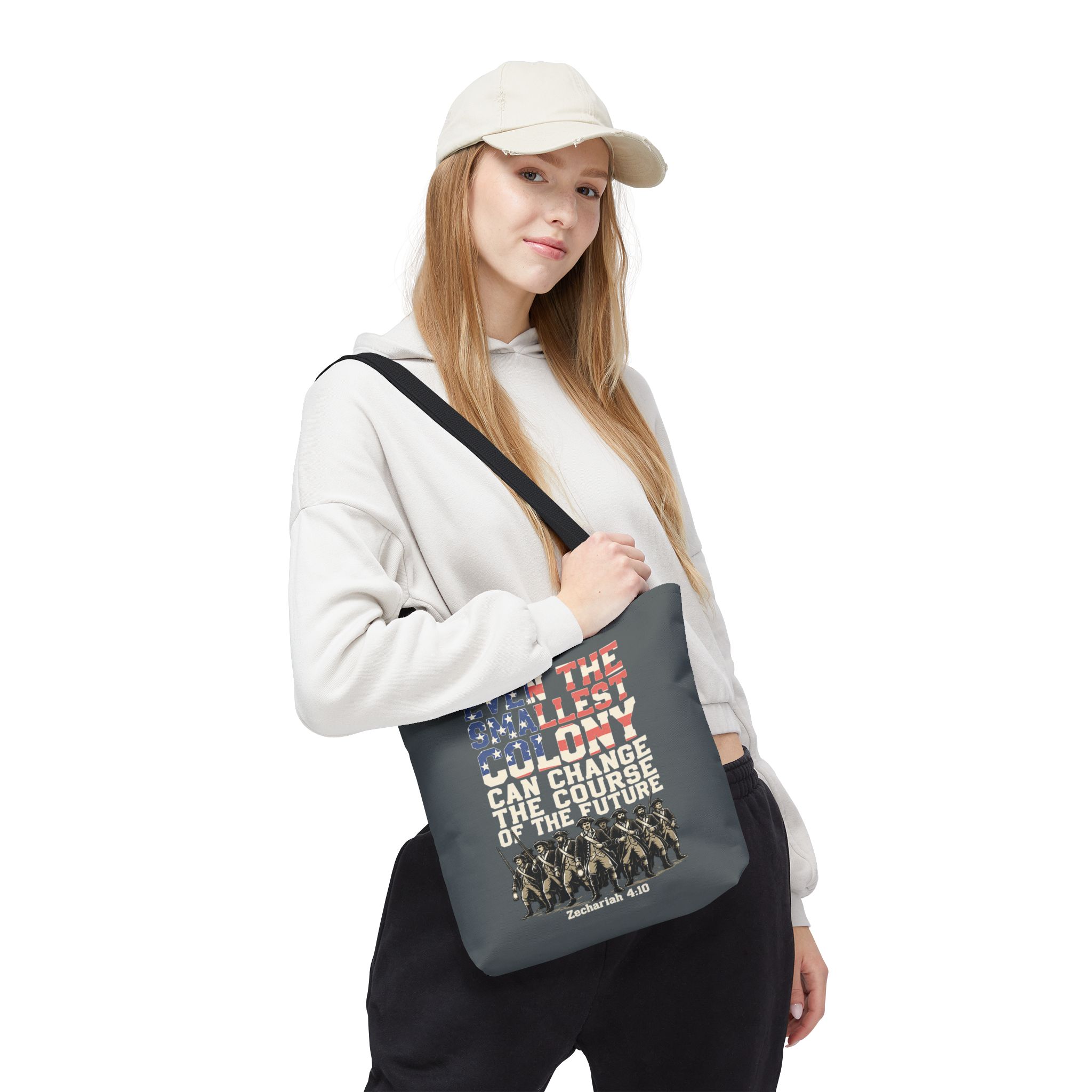 The Smallest Colony Tote Bag — Lord of the Rings × America 250 × Zechariah 4:10 4 The Smallest Colony Tote Bag — Lord of the Rings × America 250 × Zechariah 4:10 - Image 4
