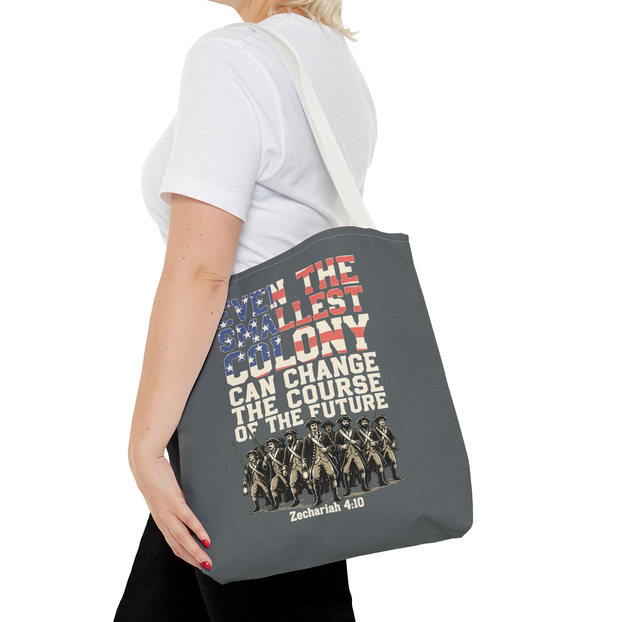 The Smallest Colony Tote Bag — Lord of the Rings × America 250 × Zechariah 4:10 52 The Smallest Colony Tote Bag — Lord of the Rings × America 250 × Zechariah 4:10 - Image 52