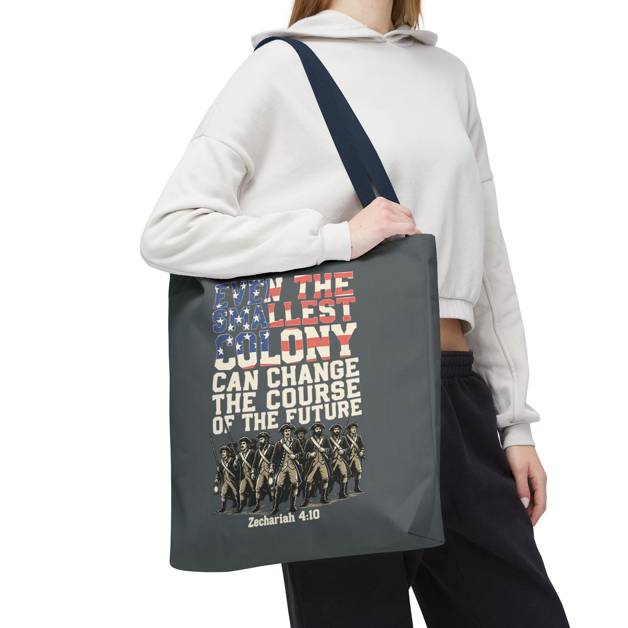 The Smallest Colony Tote Bag — Lord of the Rings × America 250 × Zechariah 4:10 104 The Smallest Colony Tote Bag — Lord of the Rings × America 250 × Zechariah 4:10 - Image 104