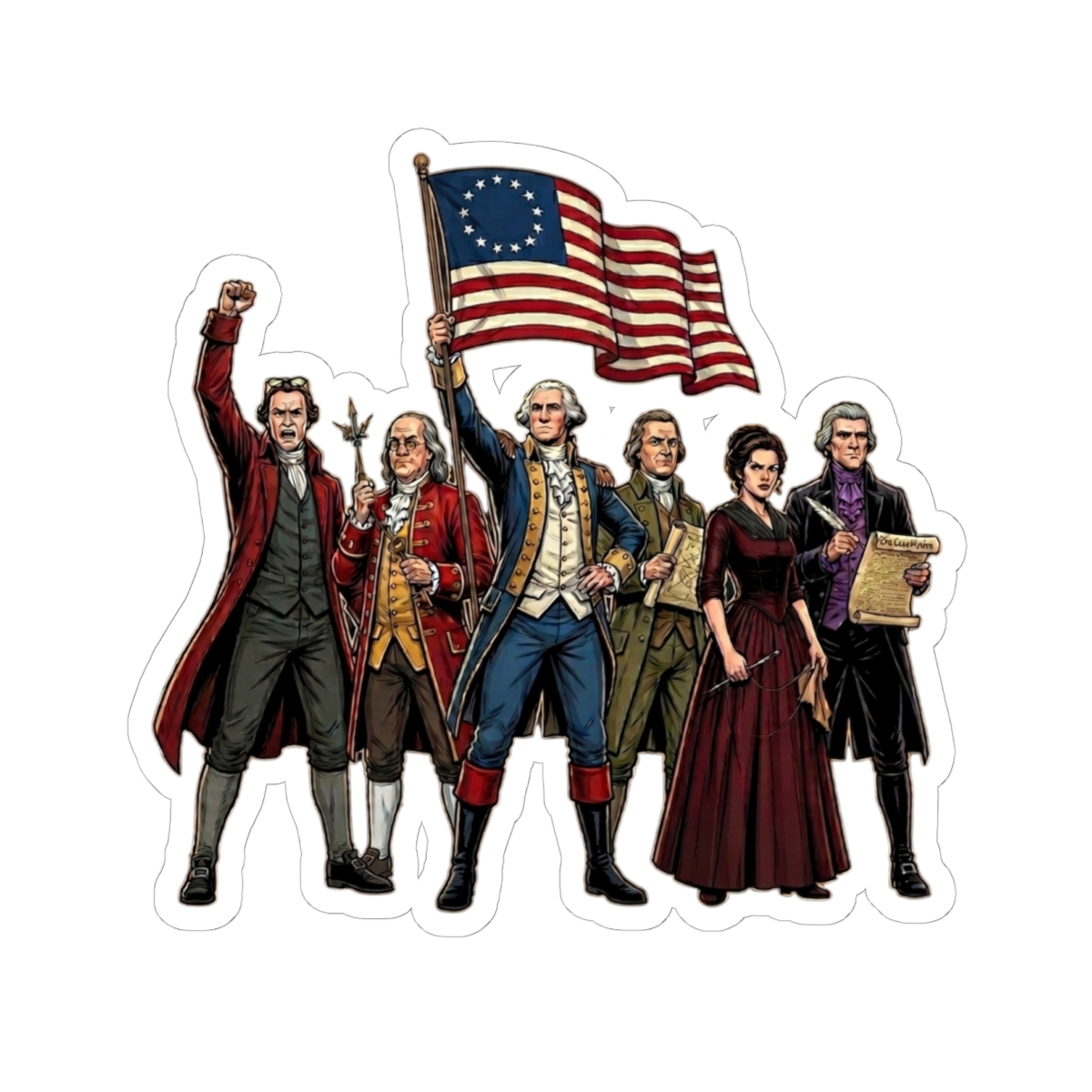 The Founding Fathers Sticker — Avengers × America 250 × Galatians 5:1 7 The Founding Fathers Sticker — Avengers × America 250 × Galatians 5:1 - Image 7