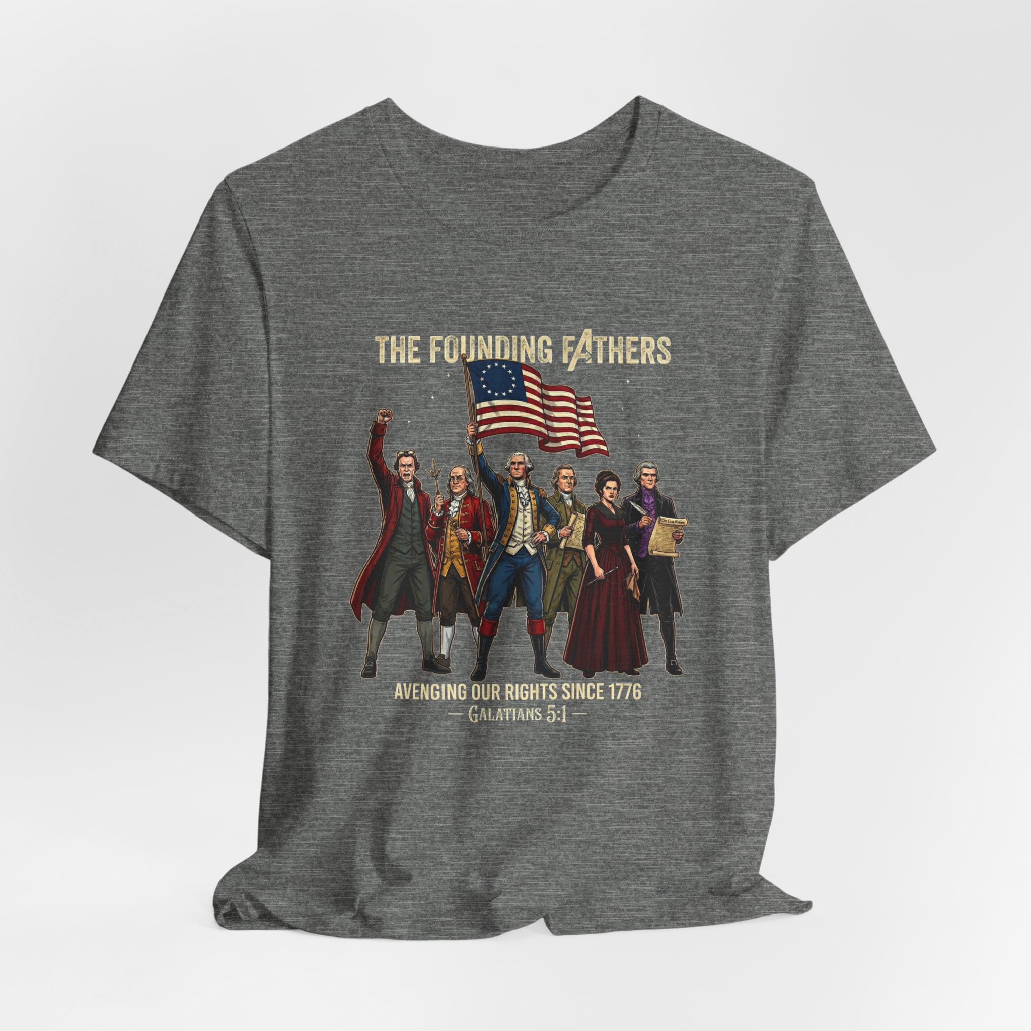 The Founding Fathers Tee — Avengers × America 250 × Galatians 5:1 3 The Founding Fathers Tee — Avengers × America 250 × Galatians 5:1 - Image 3