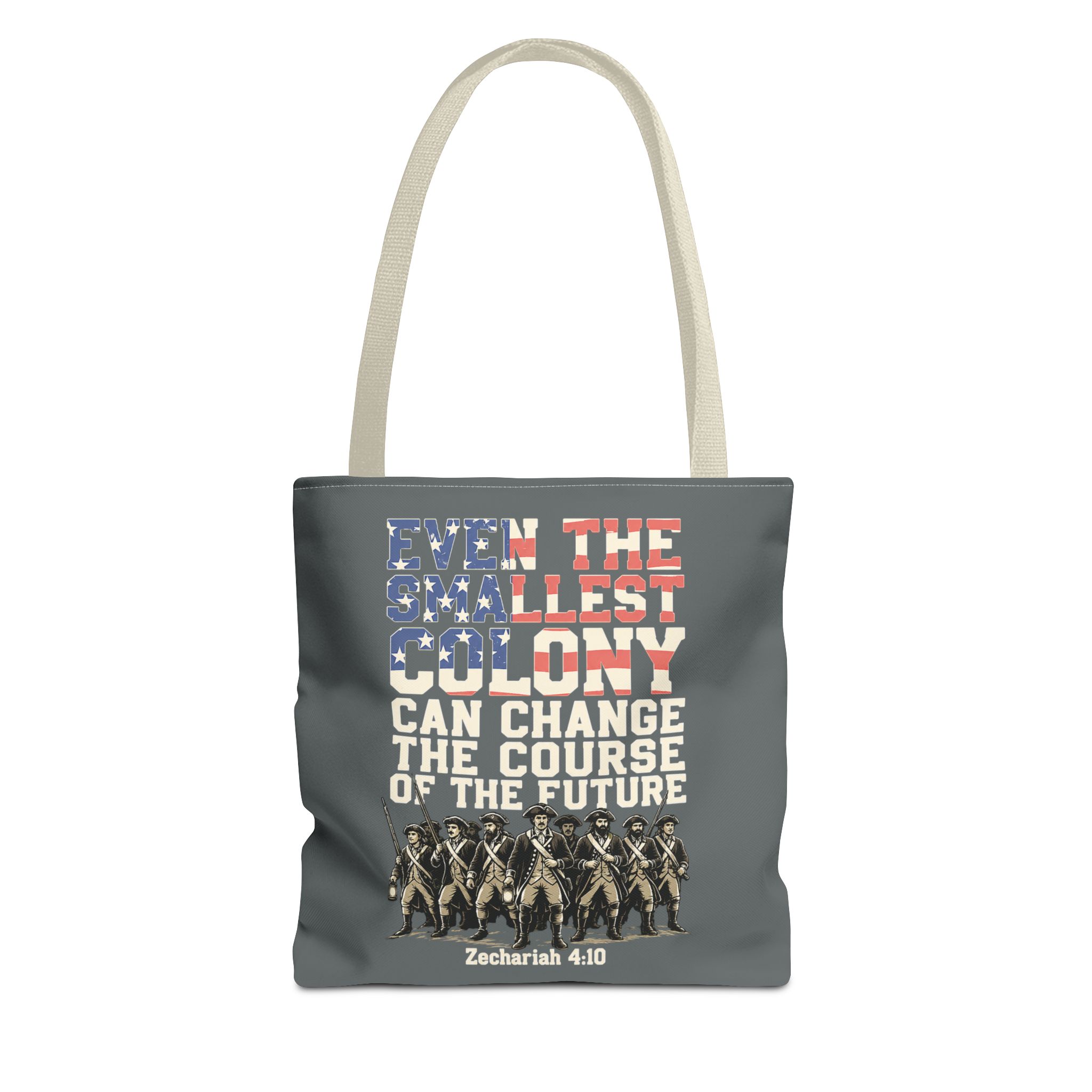 The Smallest Colony Tote Bag — Lord of the Rings × America 250 × Zechariah 4:10 64 The Smallest Colony Tote Bag — Lord of the Rings × America 250 × Zechariah 4:10 - Image 64