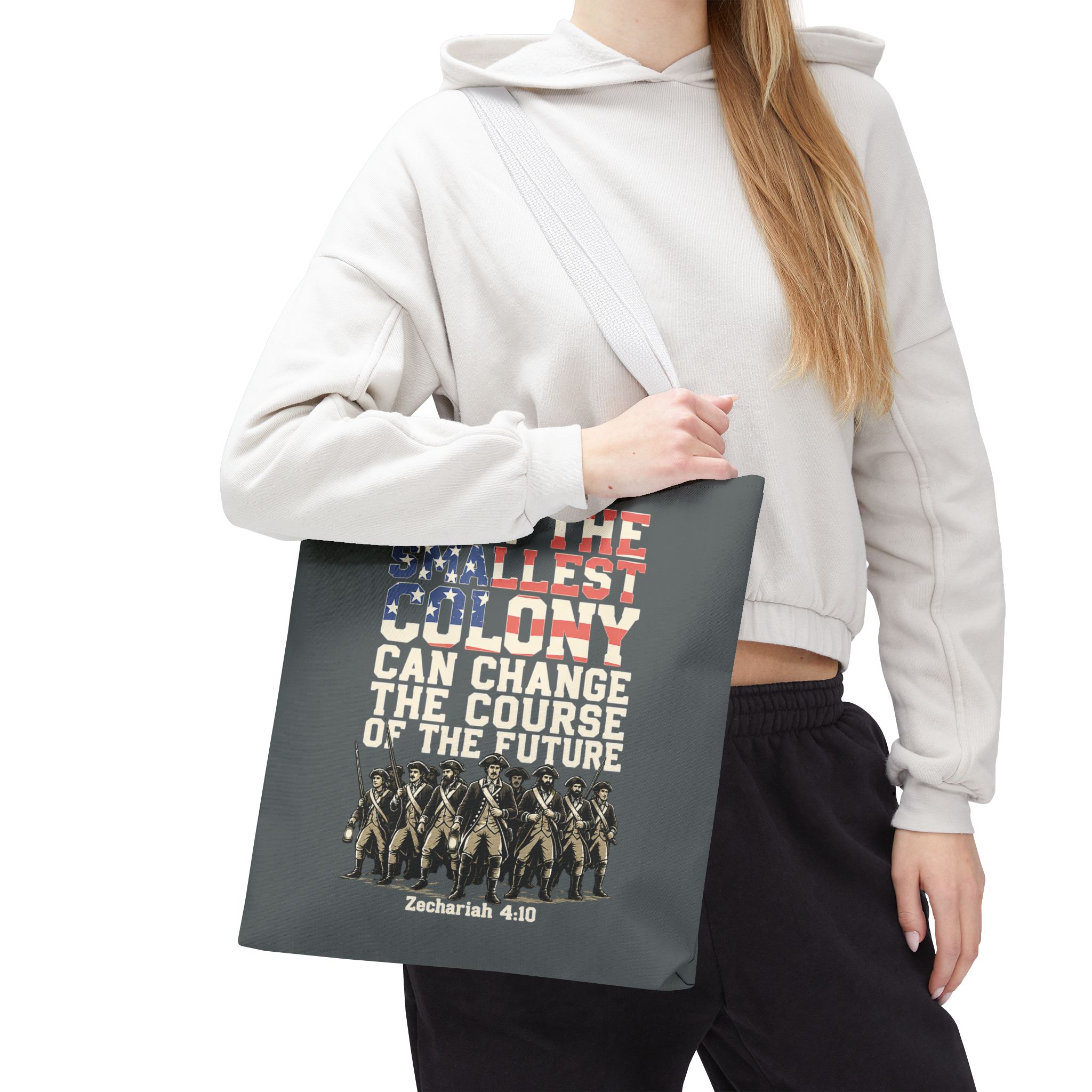 The Smallest Colony Tote Bag — Lord of the Rings × America 250 × Zechariah 4:10 55 The Smallest Colony Tote Bag — Lord of the Rings × America 250 × Zechariah 4:10 - Image 55