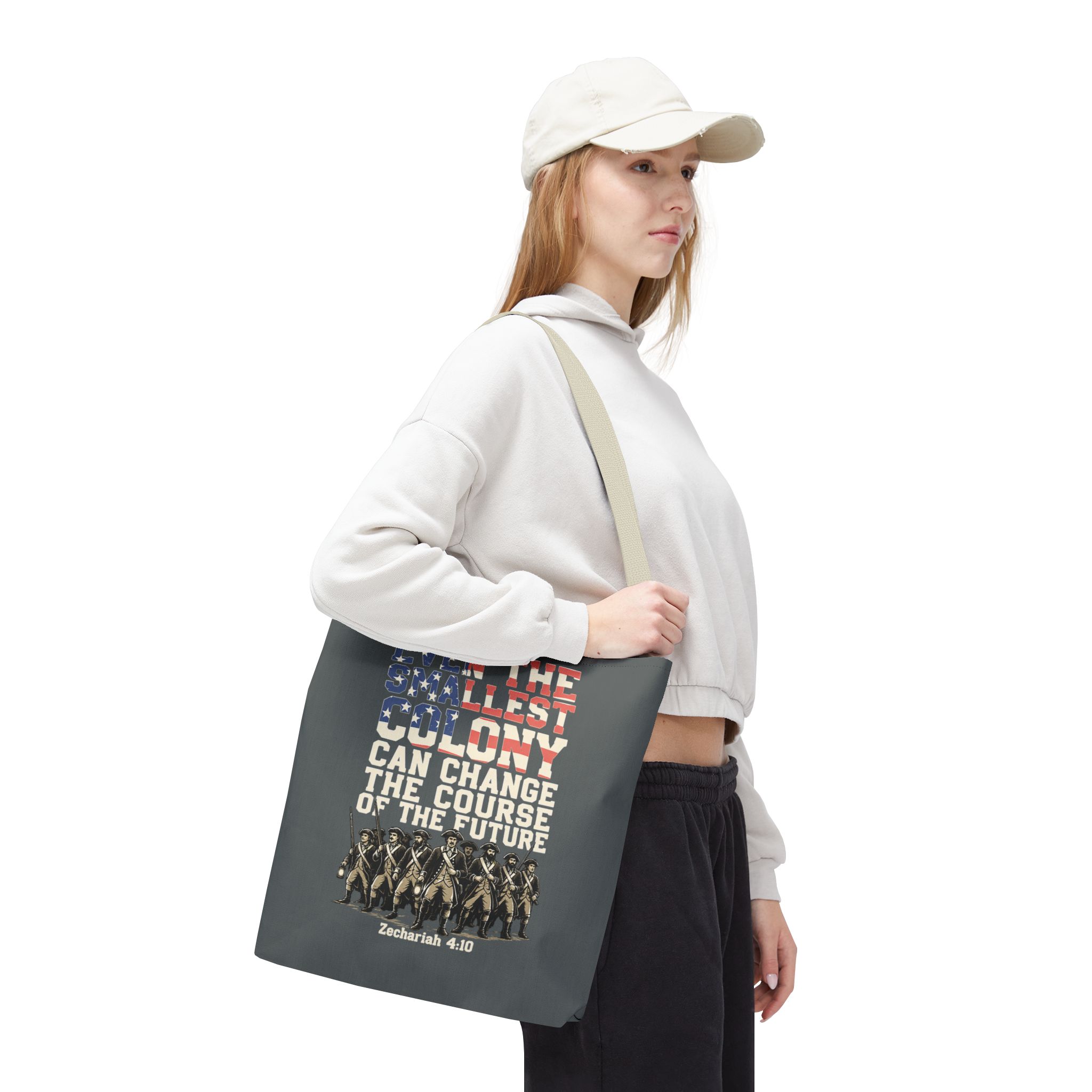 The Smallest Colony Tote Bag — Lord of the Rings × America 250 × Zechariah 4:10 74 The Smallest Colony Tote Bag — Lord of the Rings × America 250 × Zechariah 4:10 - Image 74