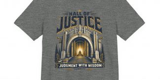 Hall of Justice Tee — 1 Kings 7:7 × SuperFriends